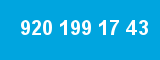920 199 17 43 920 199 17 43